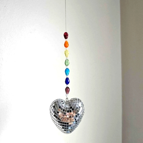 Disco Heart Suncatcher - Picture 1 of 1